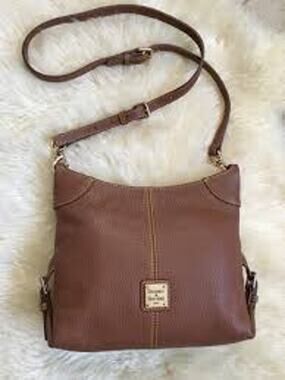 DOONEY &  BOURKE Frederica Bag Pebbled Leather Tan Purse Shoulder / Crossbody